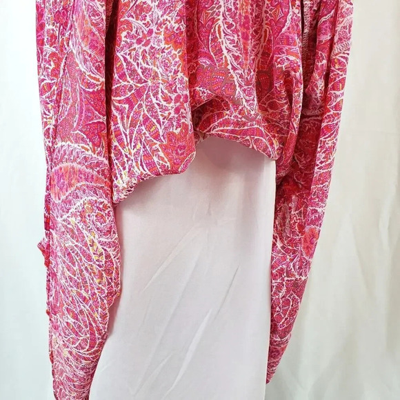 JANE AND DELANCEY Womens Regular Chiffon Paisley Women's Dress Pink Size Small - Picture 6 of 16